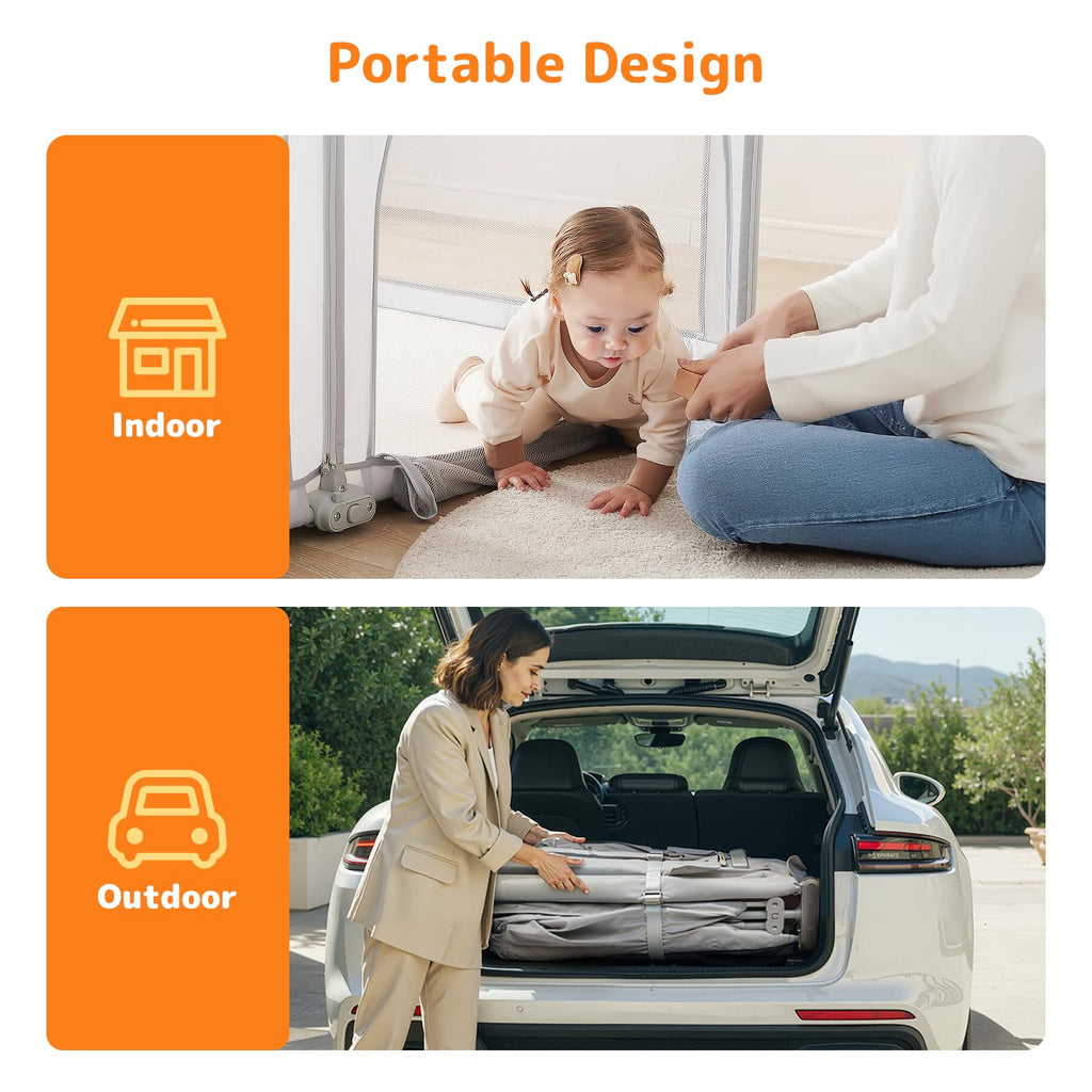 Foldable Baby Playpen with Mat W68164