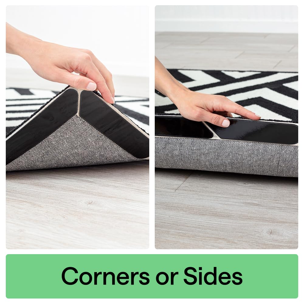 Extra Long Rug Grippers, 8 Pack Black K848