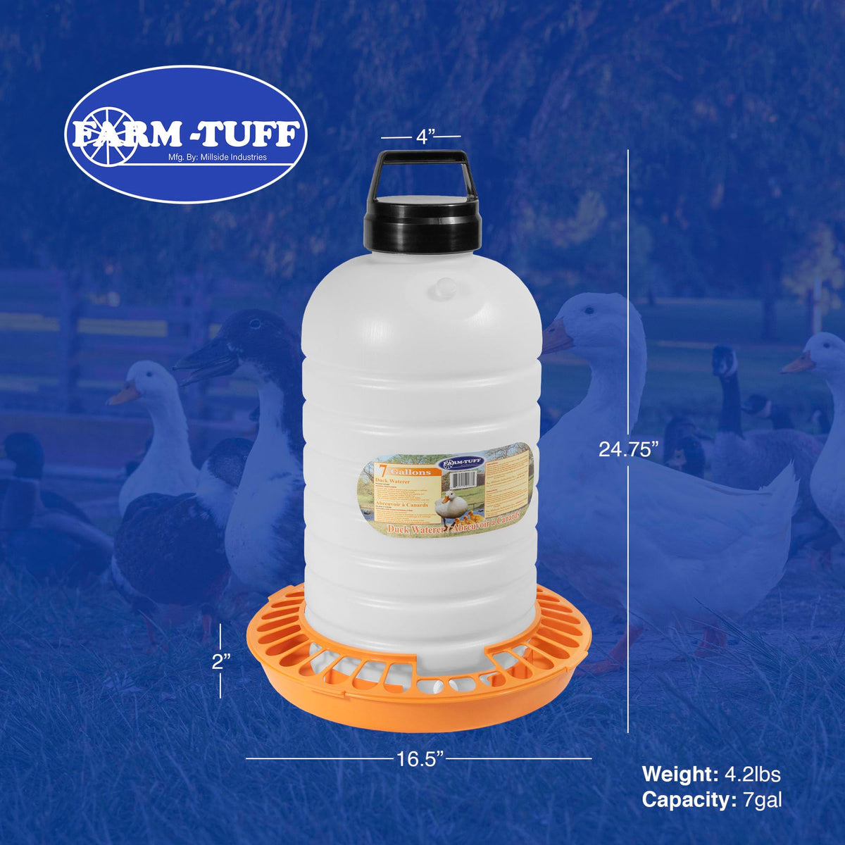 7 Gallon BPA-Free Plastic Poultry Waterer Q265
