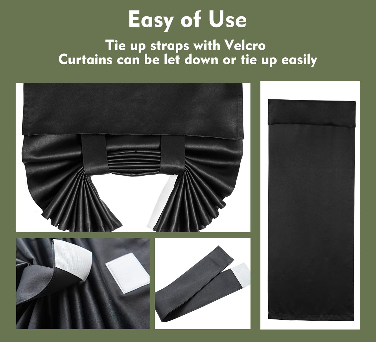 Blackout Tie Up Door Curtain 1 Panel B5148