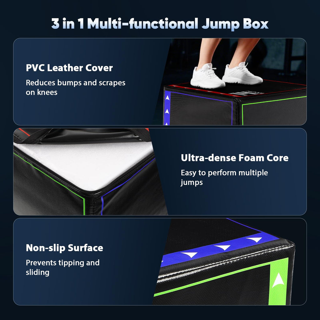 3 in 1 Foam Plyometric Jump Box N226