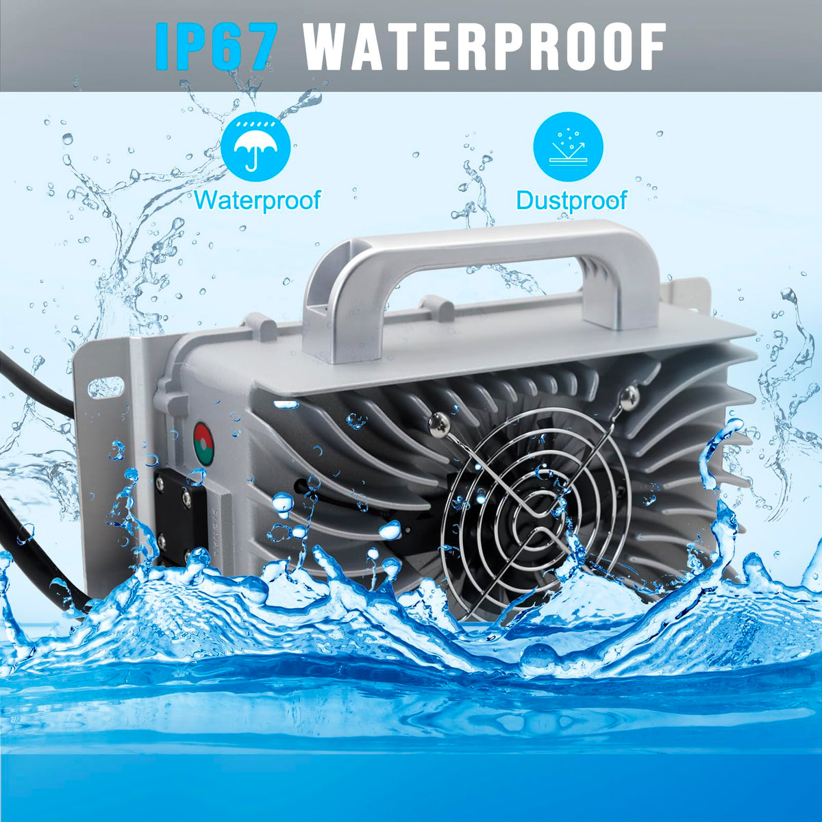 43.8V 20A Lithium Onboard Battery Charger IP67 Waterproof Smart Charger K421