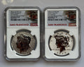 Morgan and Peace Silver Dollar 2 Coin Set F499