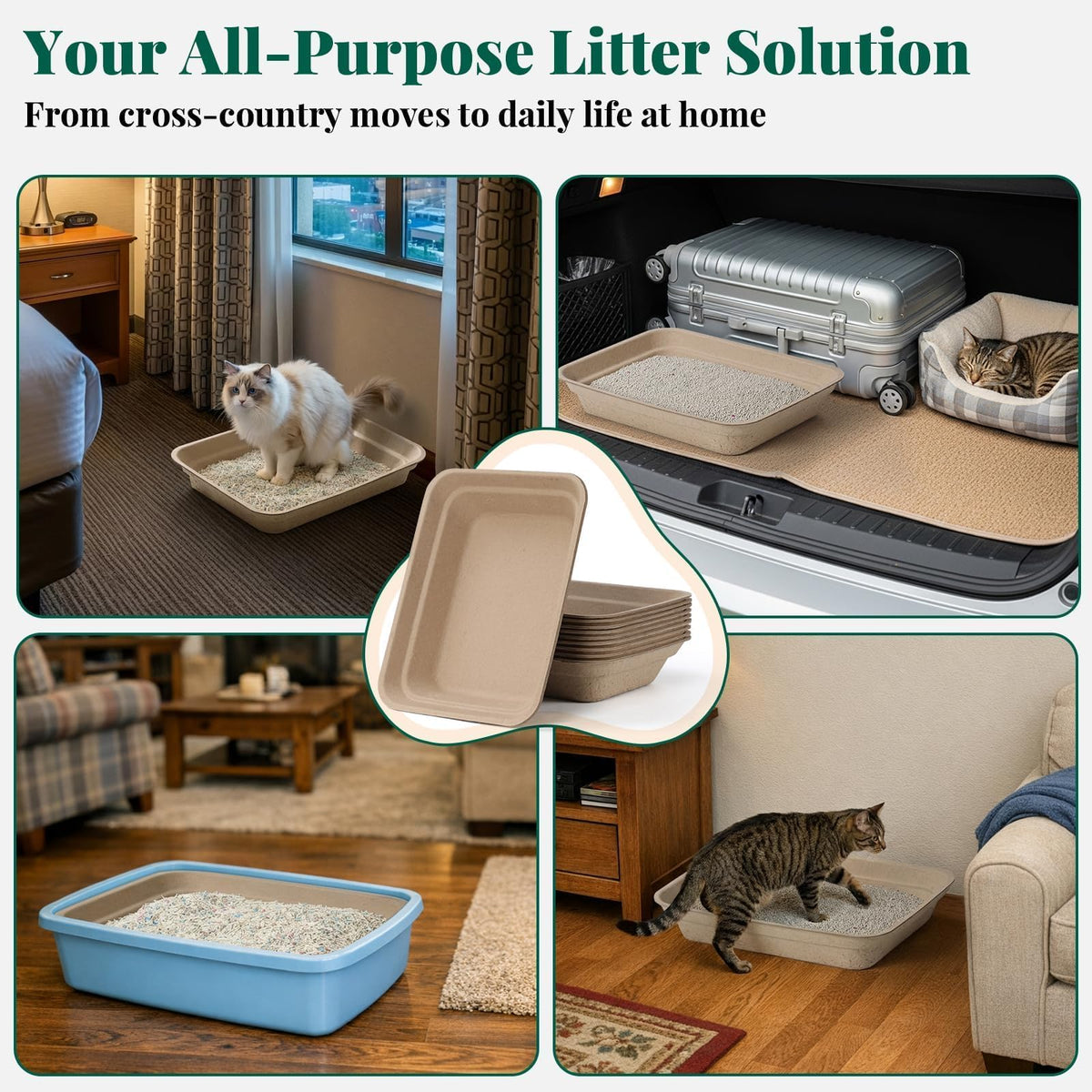 10-Pack Disposable Litter Box Q5657