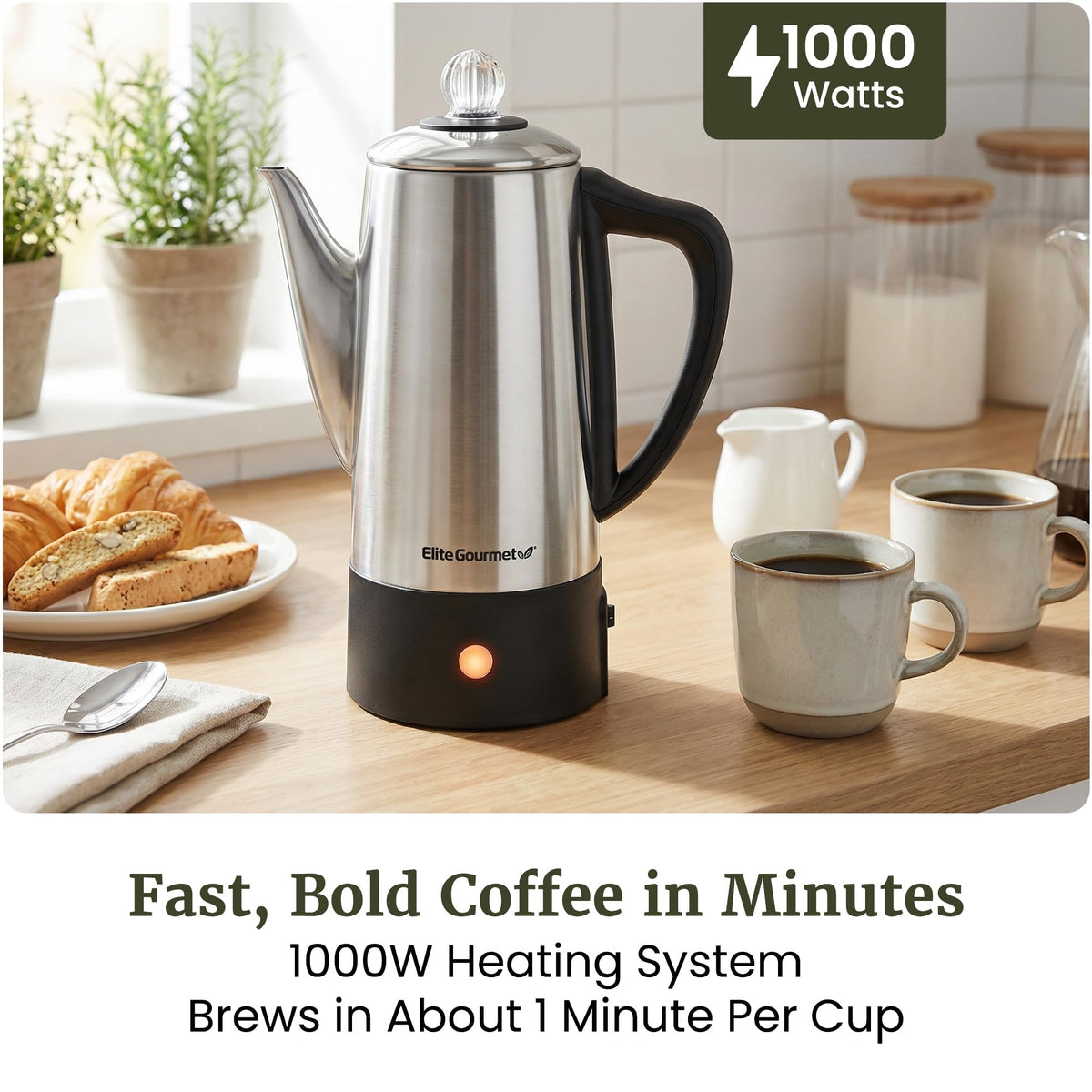 6-Cup Electric Coffee Percolator E307936
