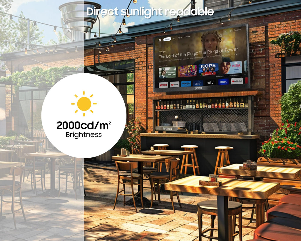 55 inch Smart QLED Outdoor TV with Rolling Stand B1537