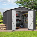 10x14 Metal Storage Shed with Lockable Doors F583