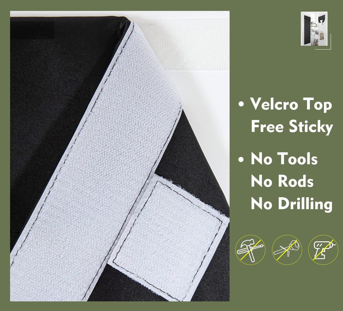Blackout Tie Up Door Curtain 1 Panel B5148