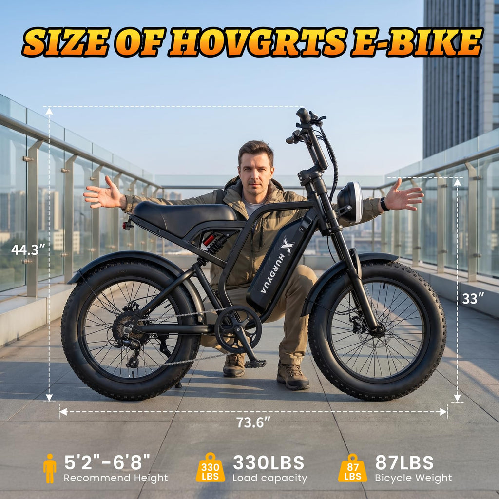 1500W Peak 20"x4" Fat Tire Electric Bike J720
