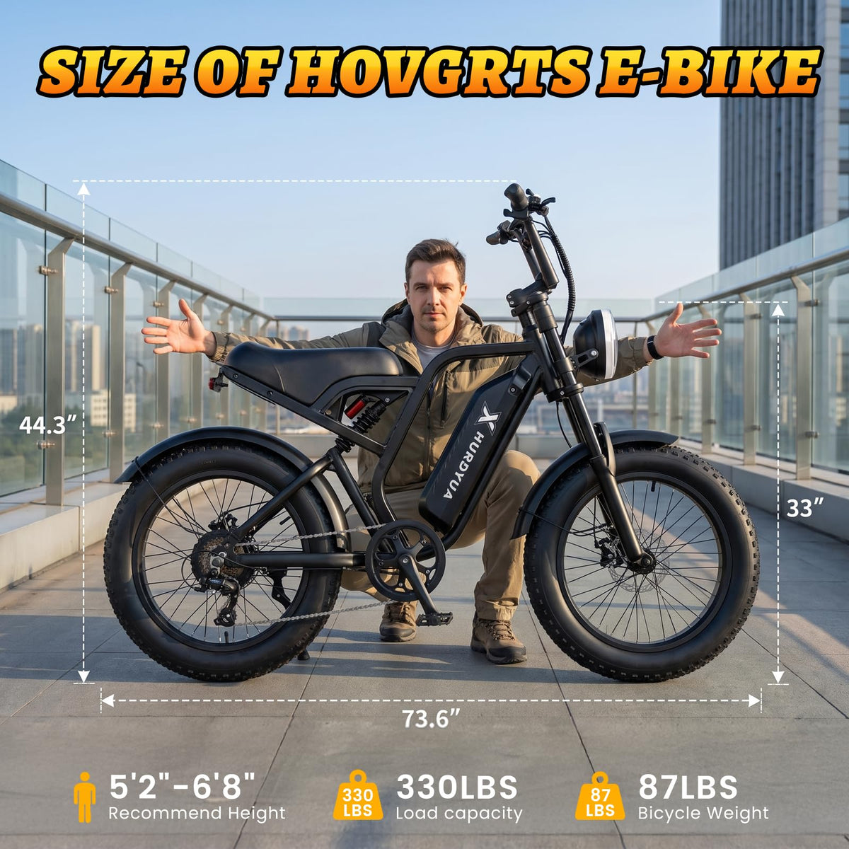 1500W Peak 20"x4" Fat Tire Electric Bike J720