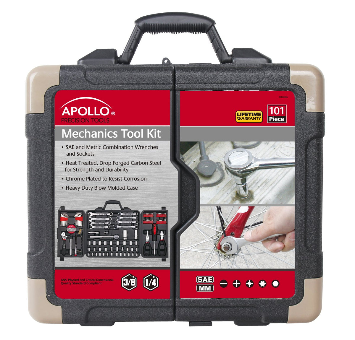101 Piece SAE and Metric Mechanic Tool Set F248337