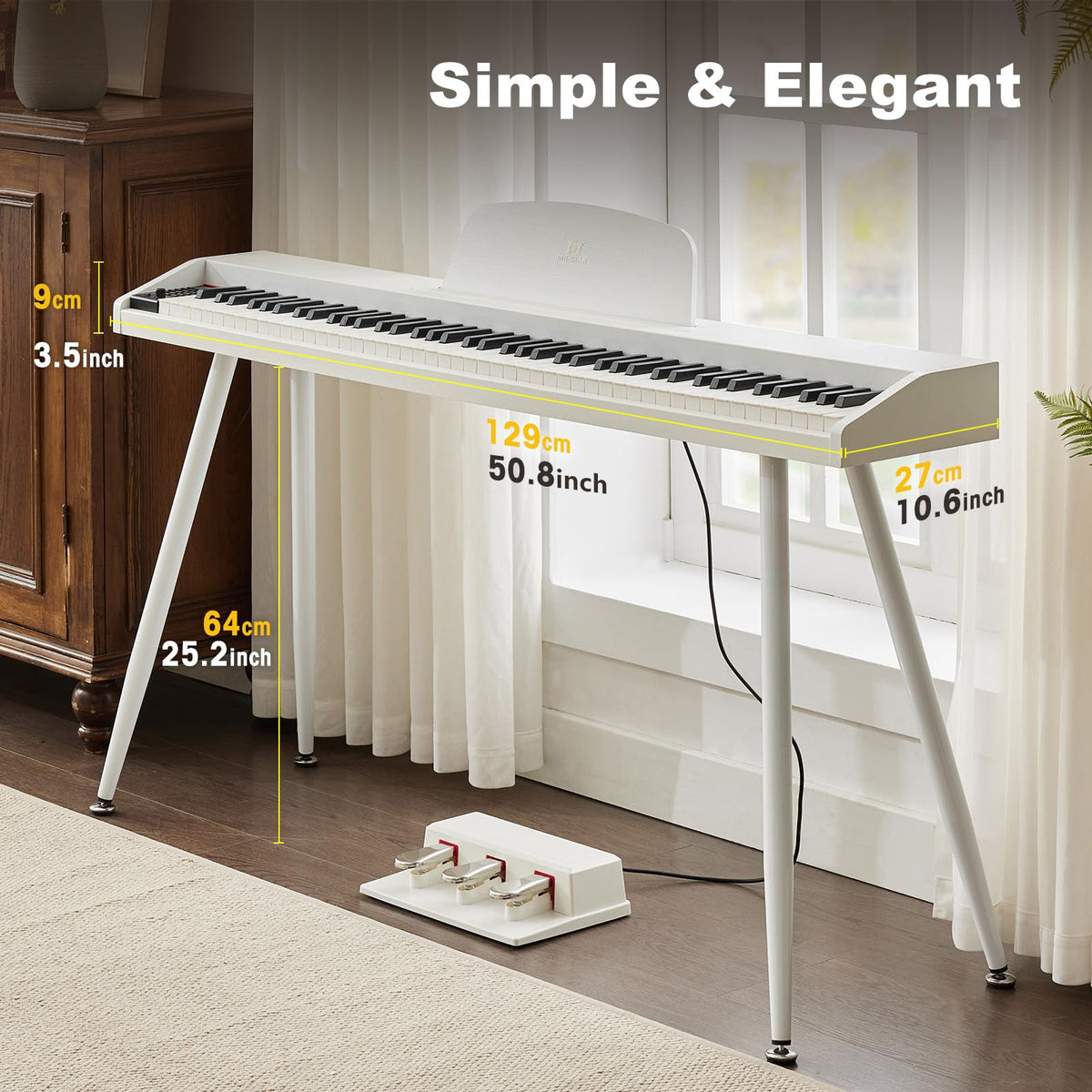 88 Key Semi Weighted Digital Piano J4998