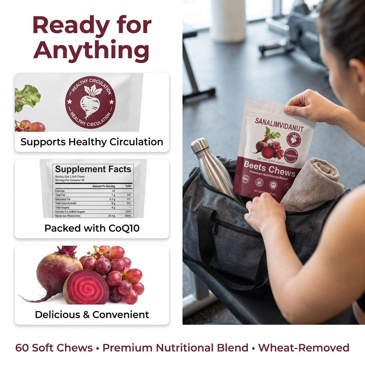 Beet Chews 4-in-1, 60 Count Z969