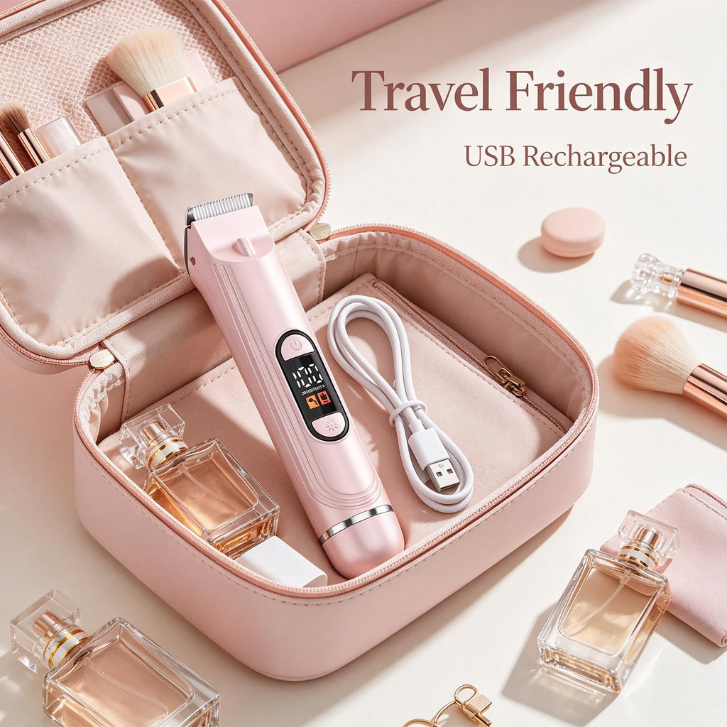 Waterproof Rechargeable Electric Razor with 2 Heads T792