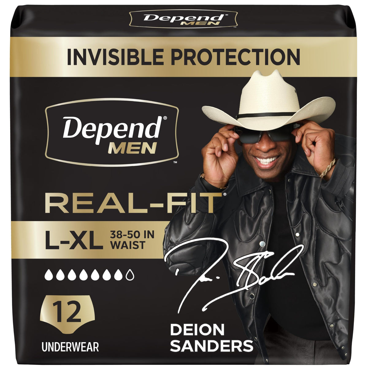 L/XL Incontinence Underwear for Men, 12 Count I836852