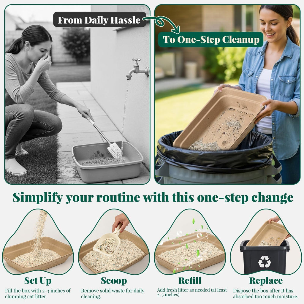 10-Pack Disposable Litter Box Q5657