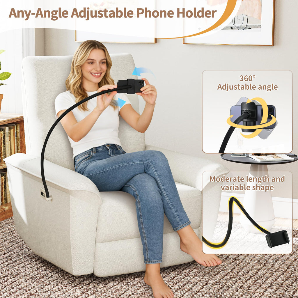 Power Swivel Rocker Recliner Chair with Phone Holder and USB Ports F42833