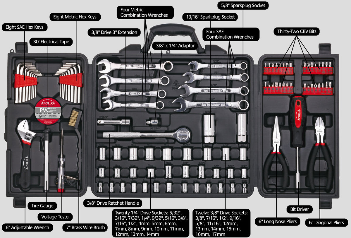 101 Piece SAE and Metric Mechanic Tool Set F248337