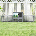Extra Large Wood Rabbit Hutch with Cleaning Tray P149